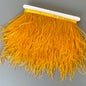 Ostrich Feathers Trim 10 Meter 13-18 CM Feather Plumes Ribbon Selvage For DIY Wedding Dress Decoration Crafts Accessories