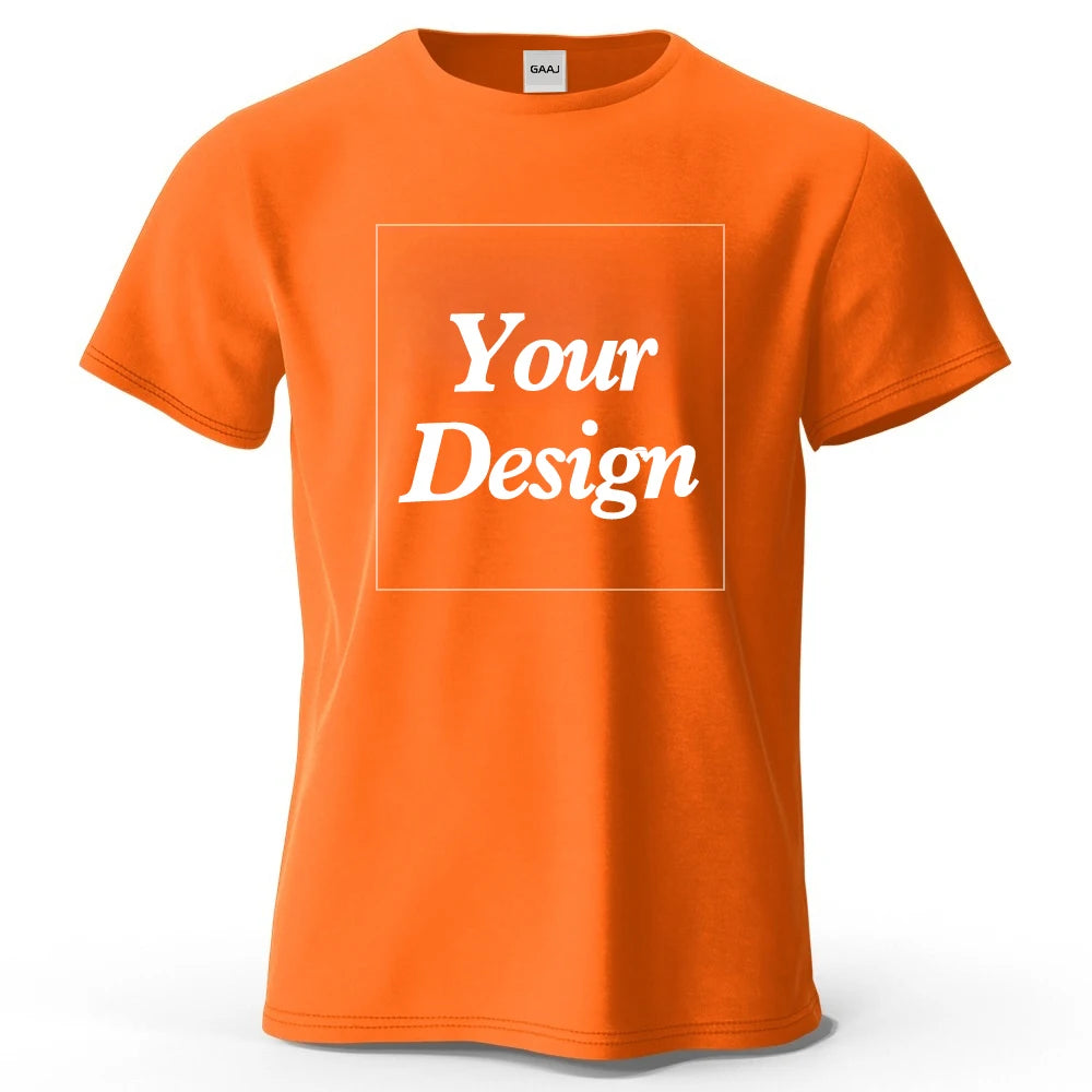 Custom T-shirt Print 100% Cotton Tee Men Women Customized T-shirt Diy Your Own Design Photo Text Unisex Tops Personalized Gift