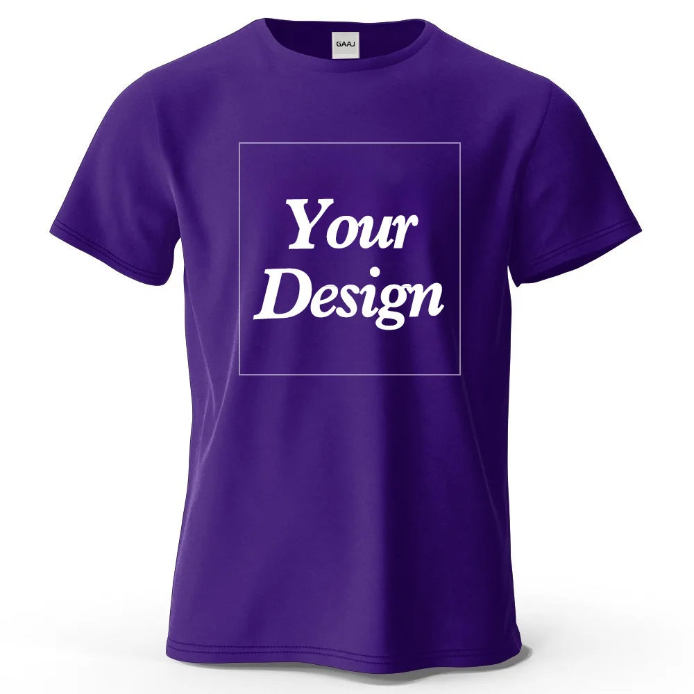 Custom T-shirt Print 100% Cotton Tee Men Women Customized T-shirt Diy Your Own Design Photo Text Unisex Tops Personalized Gift