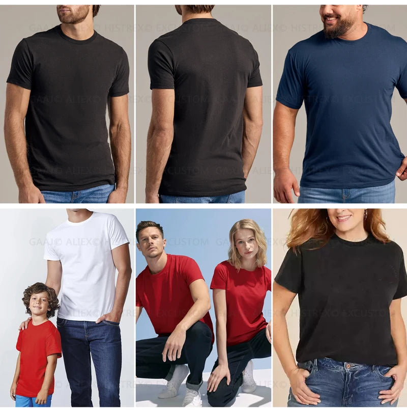 Custom T-shirt Print 100% Cotton Tee Men Women Customized T-shirt Diy Your Own Design Photo Text Unisex Tops Personalized Gift