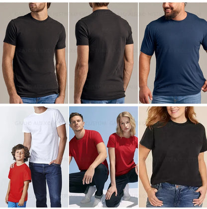 Custom T-shirt Print 100% Cotton Tee Men Women Customized T-shirt Diy Your Own Design Photo Text Unisex Tops Personalized Gift
