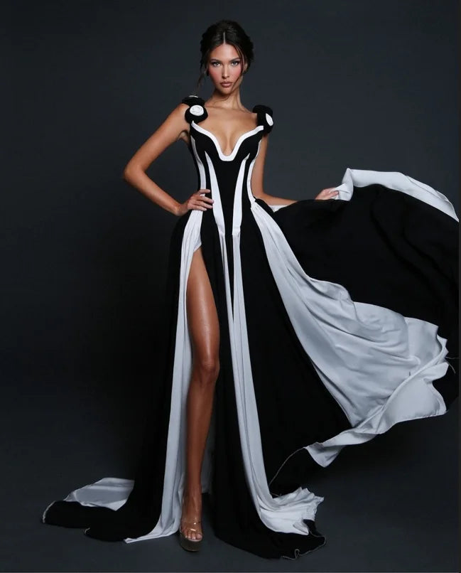2025 New Spring Women Sleeveless Sexy V-Neck Bodycon Long Bandage Dress Fashion Celebrate Birthday Evening Party Dress Vestido