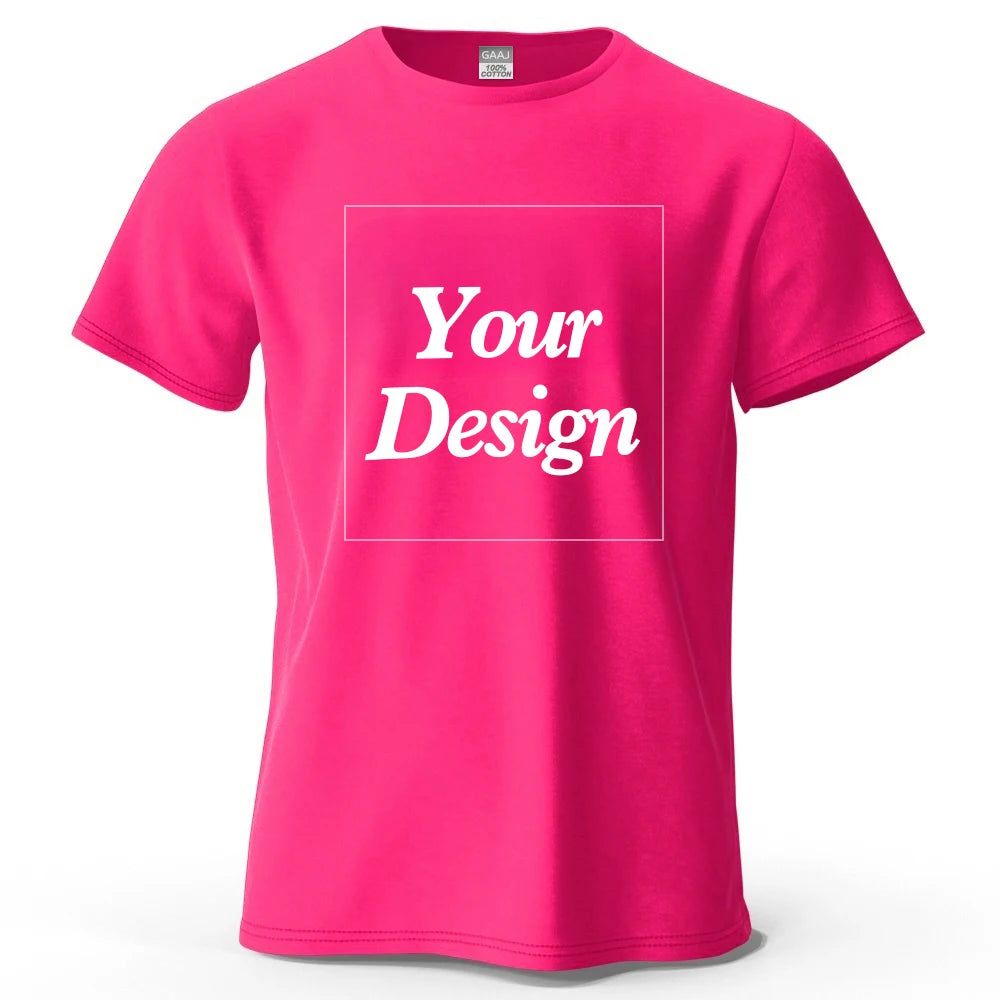 Custom T-shirt Print 100% Cotton Tee Men Women Customized T-shirt Diy Your Own Design Photo Text Unisex Tops Personalized Gift