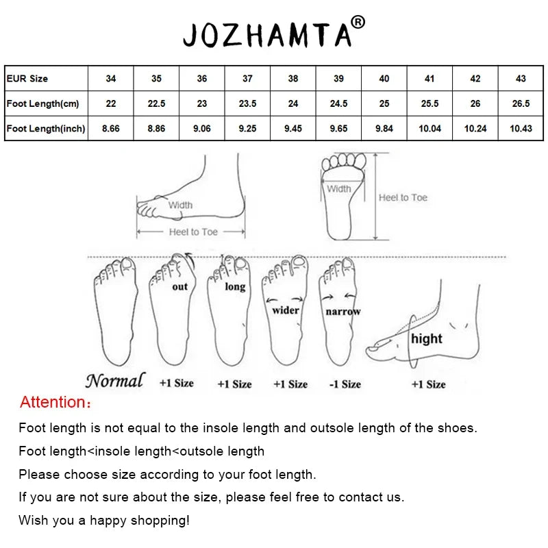 JOZHAMTA Size 34-43 Women Ballet Flats Shoes Soft Real Leather 2025  Silver Buckle Strap Casual Low Heels Wedding Dress Shoes