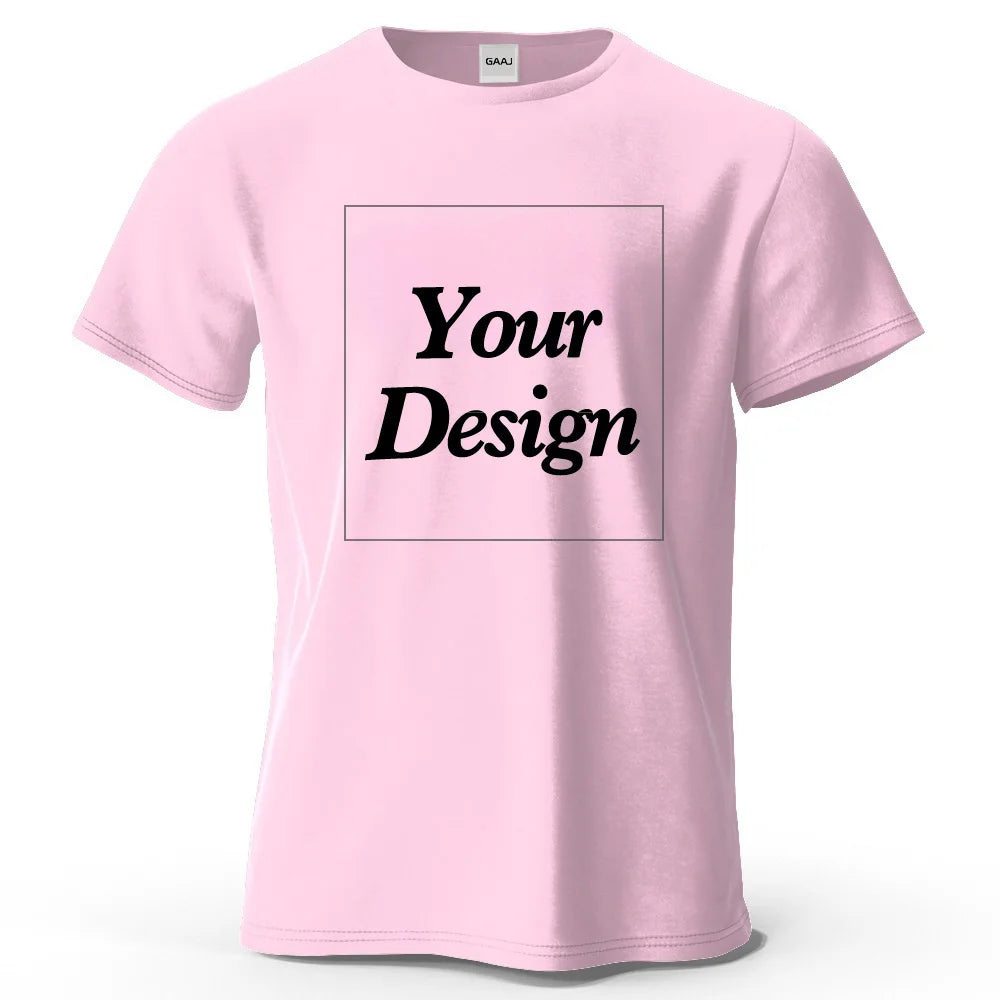 Custom T-shirt Print 100% Cotton Tee Men Women Customized T-shirt Diy Your Own Design Photo Text Unisex Tops Personalized Gift