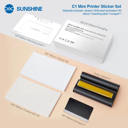 SUNSHINE C1 Mini Mobile Phone DIY Color Film Printer WiFi Direct Connection for Film cutting machine Series under to 7.5 inches