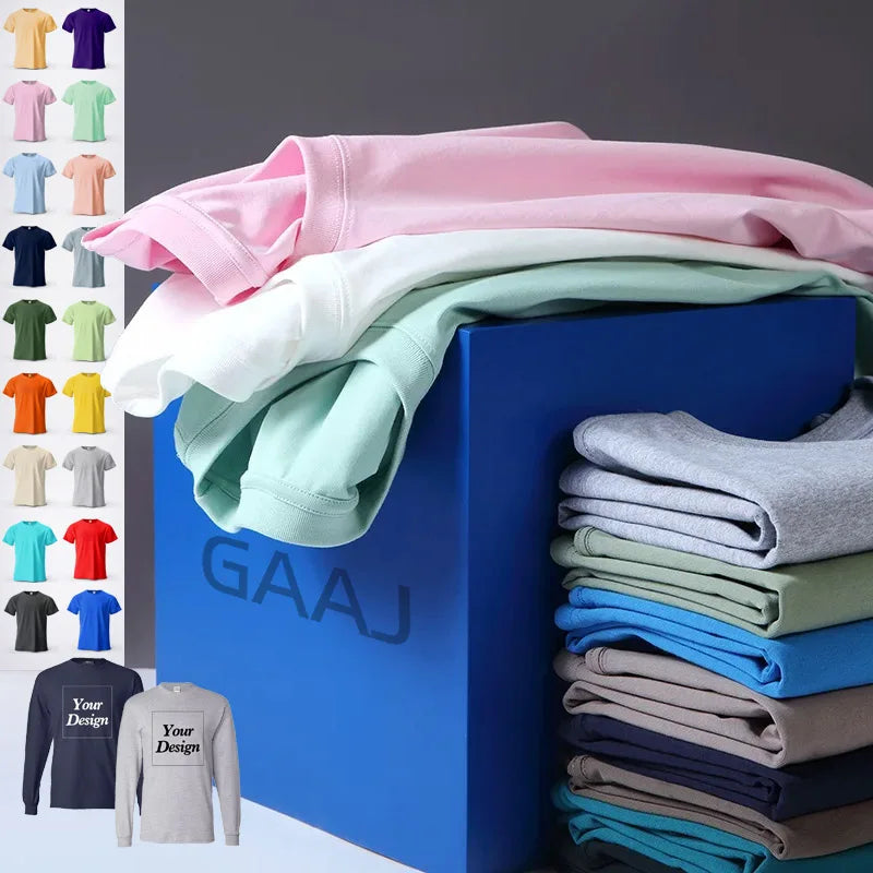 Custom T-shirt Print 100% Cotton Tee Men Women Customized T-shirt Diy Your Own Design Photo Text Unisex Tops Personalized Gift