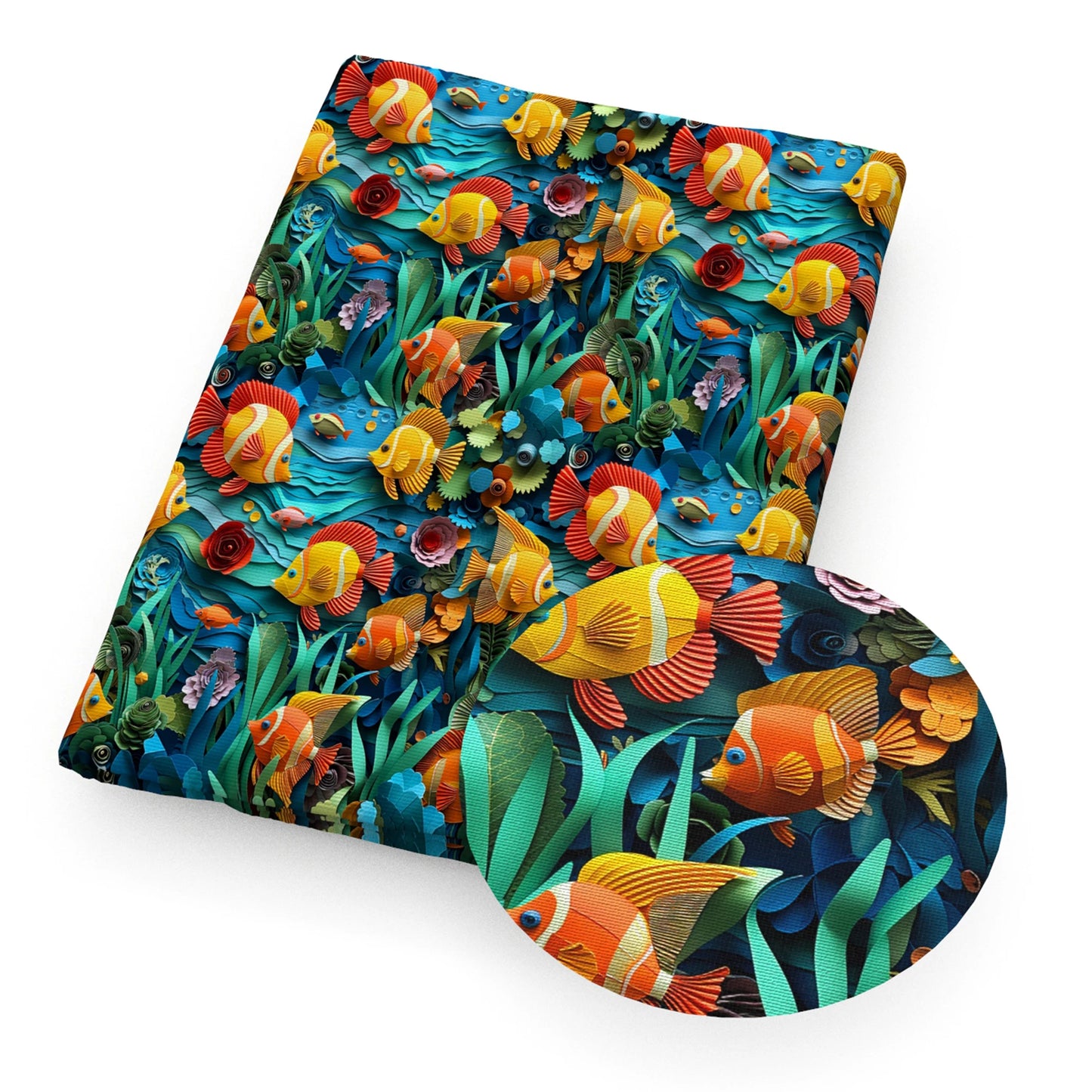 Imitation Embroidery Like-3D Ocean Series Cotton By The Meter Flamingo Fabrics For Sewing Cloth Dress DIY Craft Home Textile