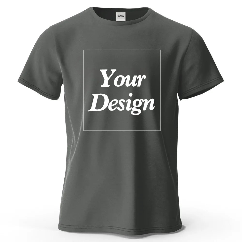 Custom T-shirt Print 100% Cotton Tee Men Women Customized T-shirt Diy Your Own Design Photo Text Unisex Tops Personalized Gift