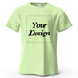 Custom T-shirt Print 100% Cotton Tee Men Women Customized T-shirt Diy Your Own Design Photo Text Unisex Tops Personalized Gift