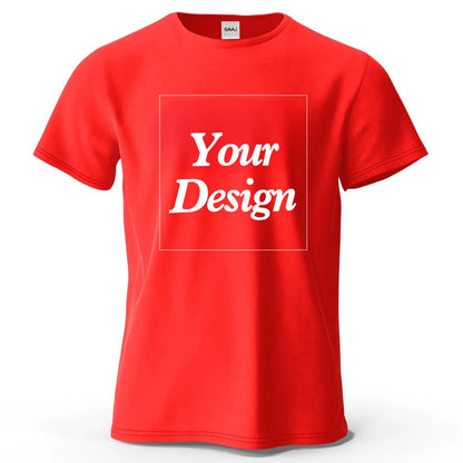 Custom T-shirt Print 100% Cotton Tee Men Women Customized T-shirt Diy Your Own Design Photo Text Unisex Tops Personalized Gift