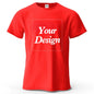 Custom T-shirt Print 100% Cotton Tee Men Women Customized T-shirt Diy Your Own Design Photo Text Unisex Tops Personalized Gift