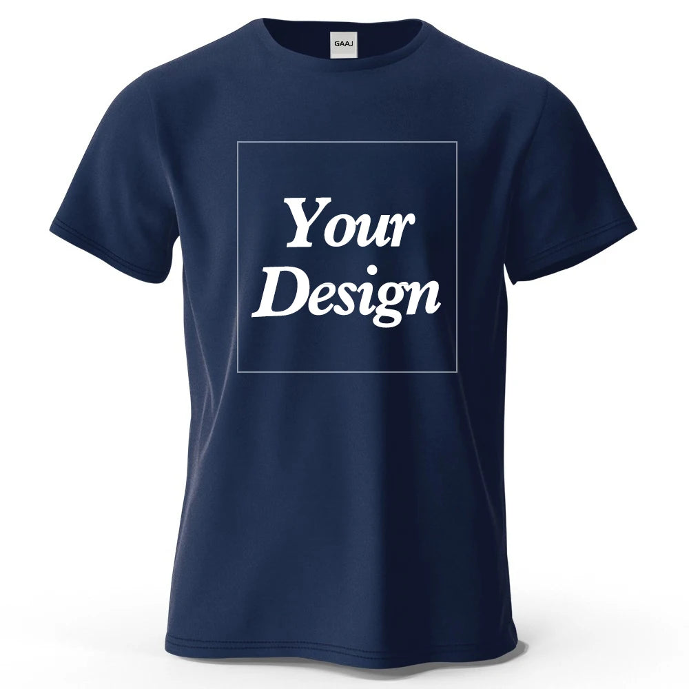 Custom T-shirt Print 100% Cotton Tee Men Women Customized T-shirt Diy Your Own Design Photo Text Unisex Tops Personalized Gift
