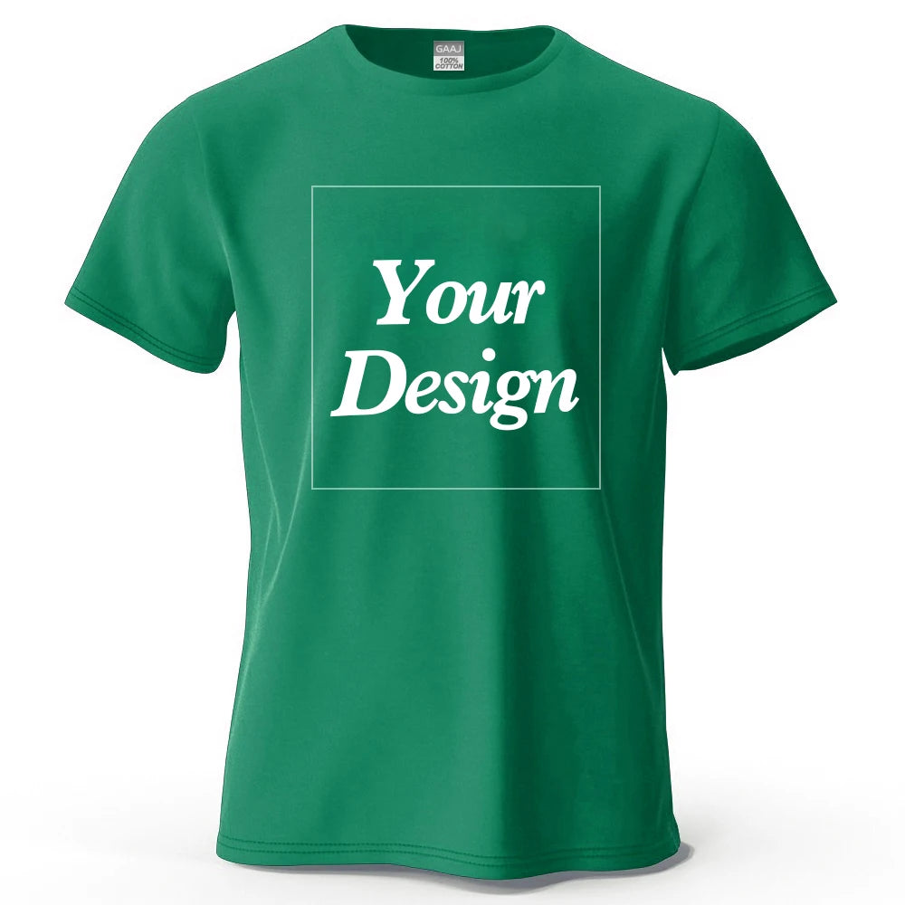Custom T-shirt Print 100% Cotton Tee Men Women Customized T-shirt Diy Your Own Design Photo Text Unisex Tops Personalized Gift