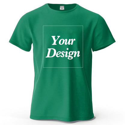Custom T-shirt Print 100% Cotton Tee Men Women Customized T-shirt Diy Your Own Design Photo Text Unisex Tops Personalized Gift