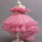Girl Flower Princess Sequins Baby Wedding Christmas Party Tail Dress Birthday Party Wedding Flower Girl Sweet and Cute Dress