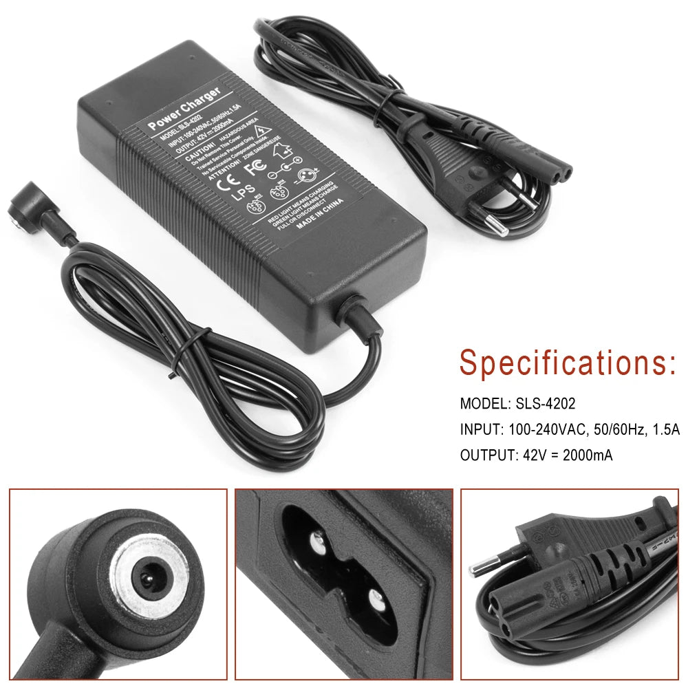 Battery Charger for Xiaomi Electric Scooter 4 Pro 4 E-Scooter Kickscooter 42V 2A Battery Chargering Power Replacement Accessorie