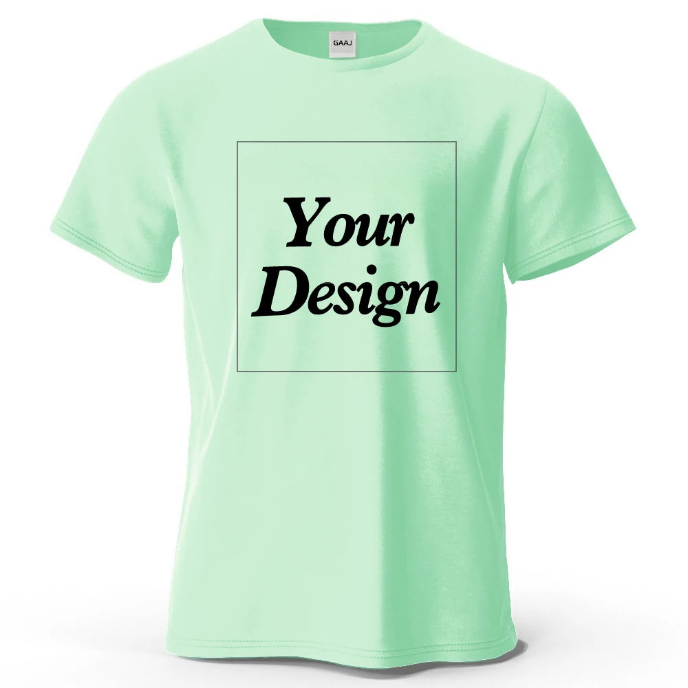 Custom T-shirt Print 100% Cotton Tee Men Women Customized T-shirt Diy Your Own Design Photo Text Unisex Tops Personalized Gift