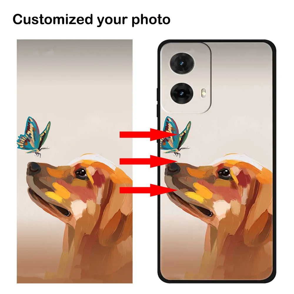 Customized DIY Photo Phone Cases For Motorola Moto G85 G55 S30 PRO G53 E13 G04 G STYLUS 5G 2024 Silicone Cover Image Logo Design