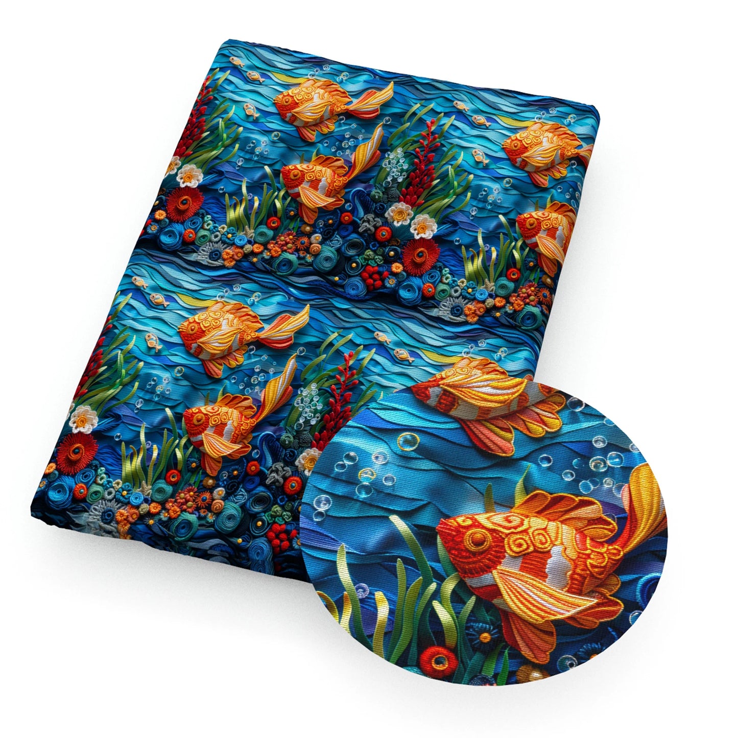 Imitation Embroidery Like-3D Ocean Series Cotton By The Meter Flamingo Fabrics For Sewing Cloth Dress DIY Craft Home Textile