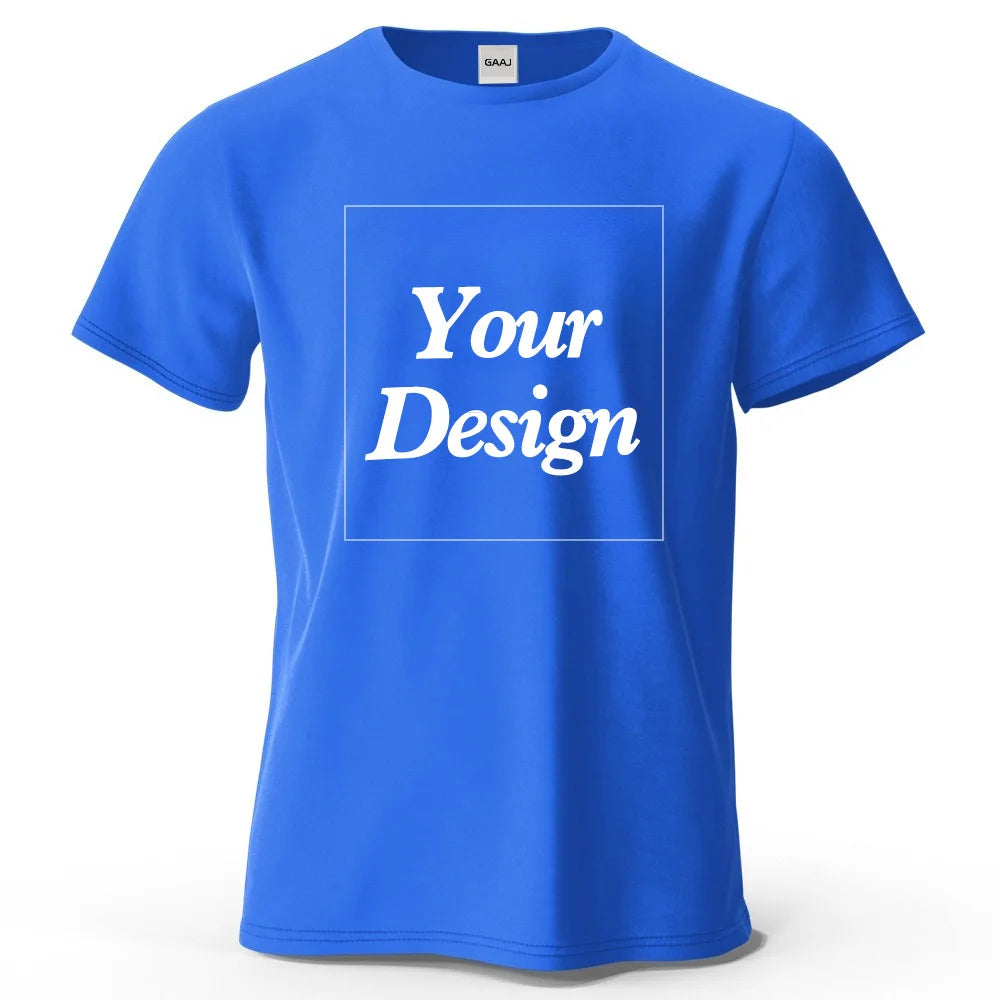 Custom T-shirt Print 100% Cotton Tee Men Women Customized T-shirt Diy Your Own Design Photo Text Unisex Tops Personalized Gift