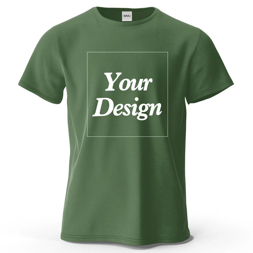 Custom T-shirt Print 100% Cotton Tee Men Women Customized T-shirt Diy Your Own Design Photo Text Unisex Tops Personalized Gift