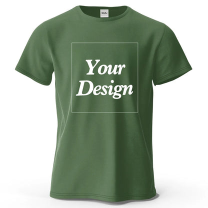 Custom T-shirt Print 100% Cotton Tee Men Women Customized T-shirt Diy Your Own Design Photo Text Unisex Tops Personalized Gift