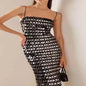 High quality sequin luxury suspender women girl dress, banquet annual party meeting dresses skirt Strap Sleeveless Skinny Shiny