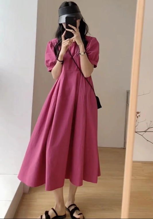 Good Quality Pregnancy Cotton Linen Dress Vintage Solid Color Maternity A-Line Dress Short Sleeve Slim Pregnant Woman Clothes