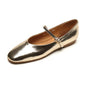 JOZHAMTA Size 34-43 Women Ballet Flats Shoes Soft Real Leather 2025  Silver Buckle Strap Casual Low Heels Wedding Dress Shoes
