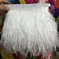 Ostrich Feathers Trim 10 Meter 13-18 CM Feather Plumes Ribbon Selvage For DIY Wedding Dress Decoration Crafts Accessories