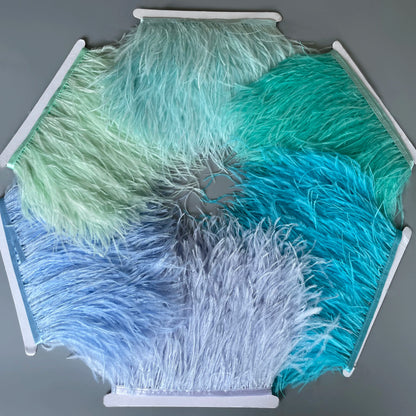 Ostrich Feathers Trim 10 Meter 13-18 CM Feather Plumes Ribbon Selvage For DIY Wedding Dress Decoration Crafts Accessories