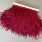 Ostrich Feathers Trim 10 Meter 13-18 CM Feather Plumes Ribbon Selvage For DIY Wedding Dress Decoration Crafts Accessories
