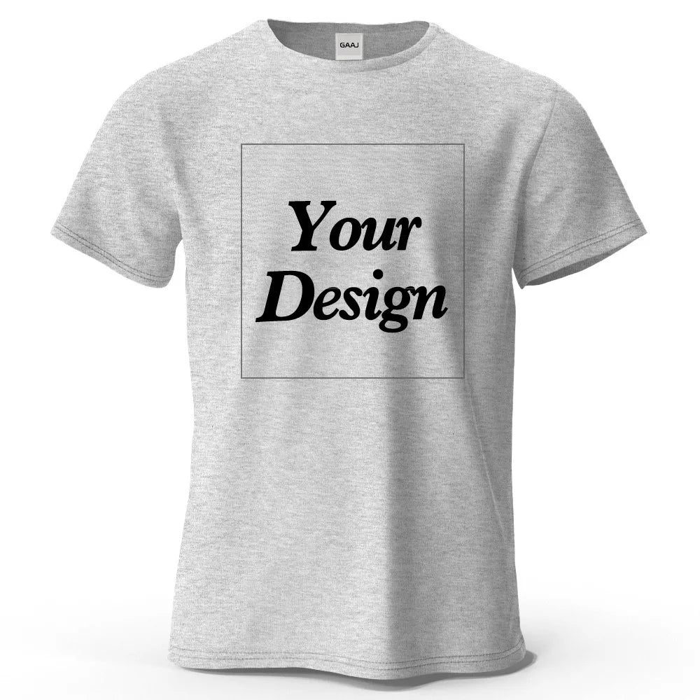 Custom T-shirt Print 100% Cotton Tee Men Women Customized T-shirt Diy Your Own Design Photo Text Unisex Tops Personalized Gift